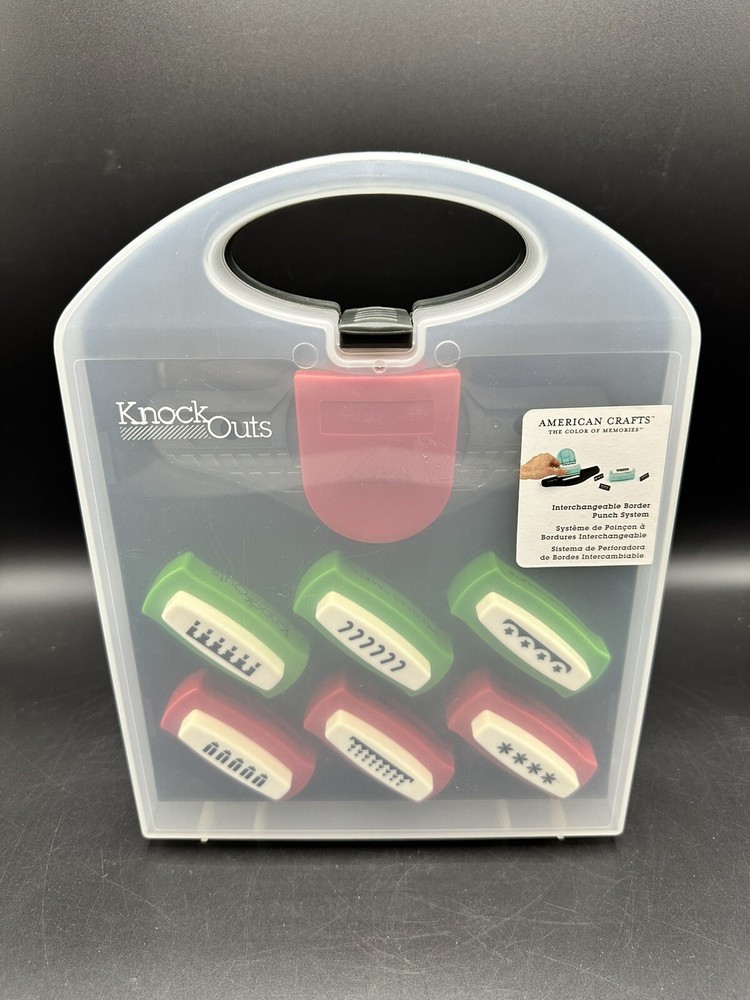 American Crafts Knock Outs Interchangeable Border Punch Set Kit Creative Art