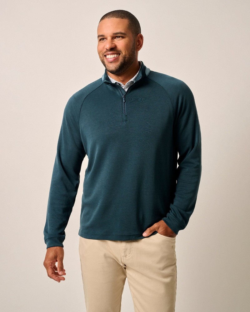 johnnie-O Griggs Performance 1/4 Zip Pullover Lake Size M