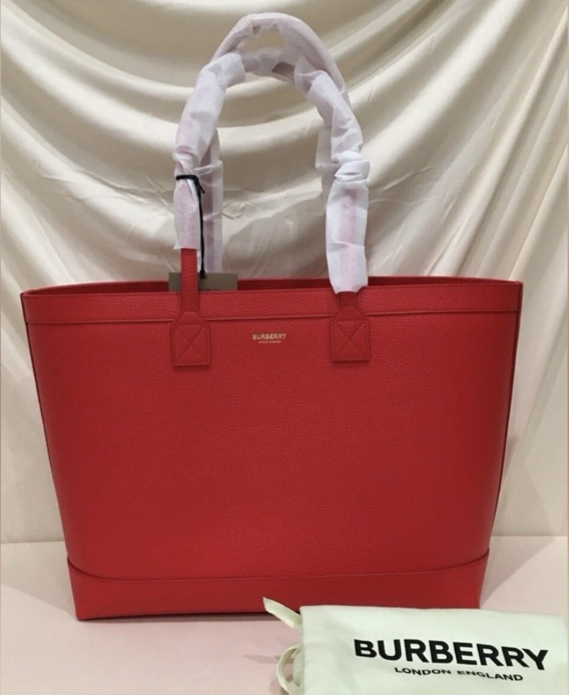 Burberry Red Leather Tote