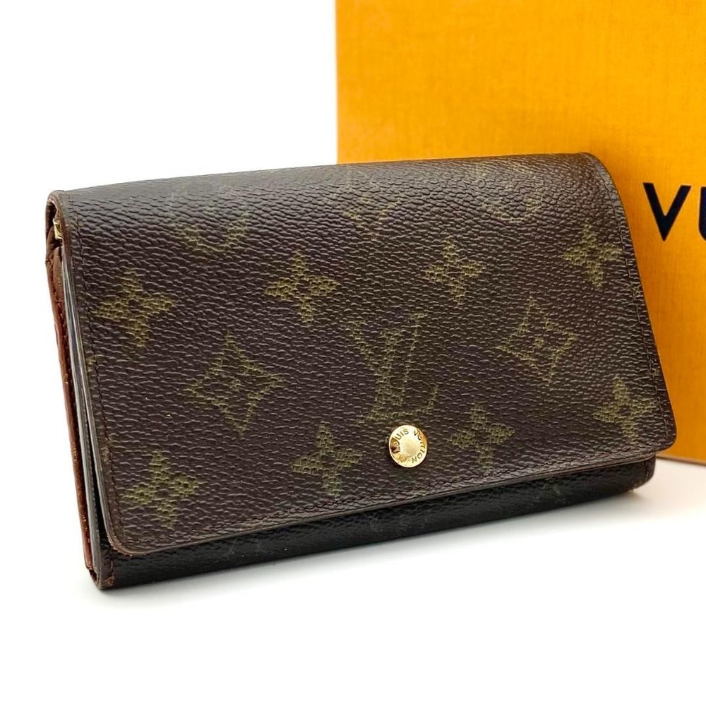 Louis Vuitton Monogram Tresor Wallet Authentic Luxury Leather