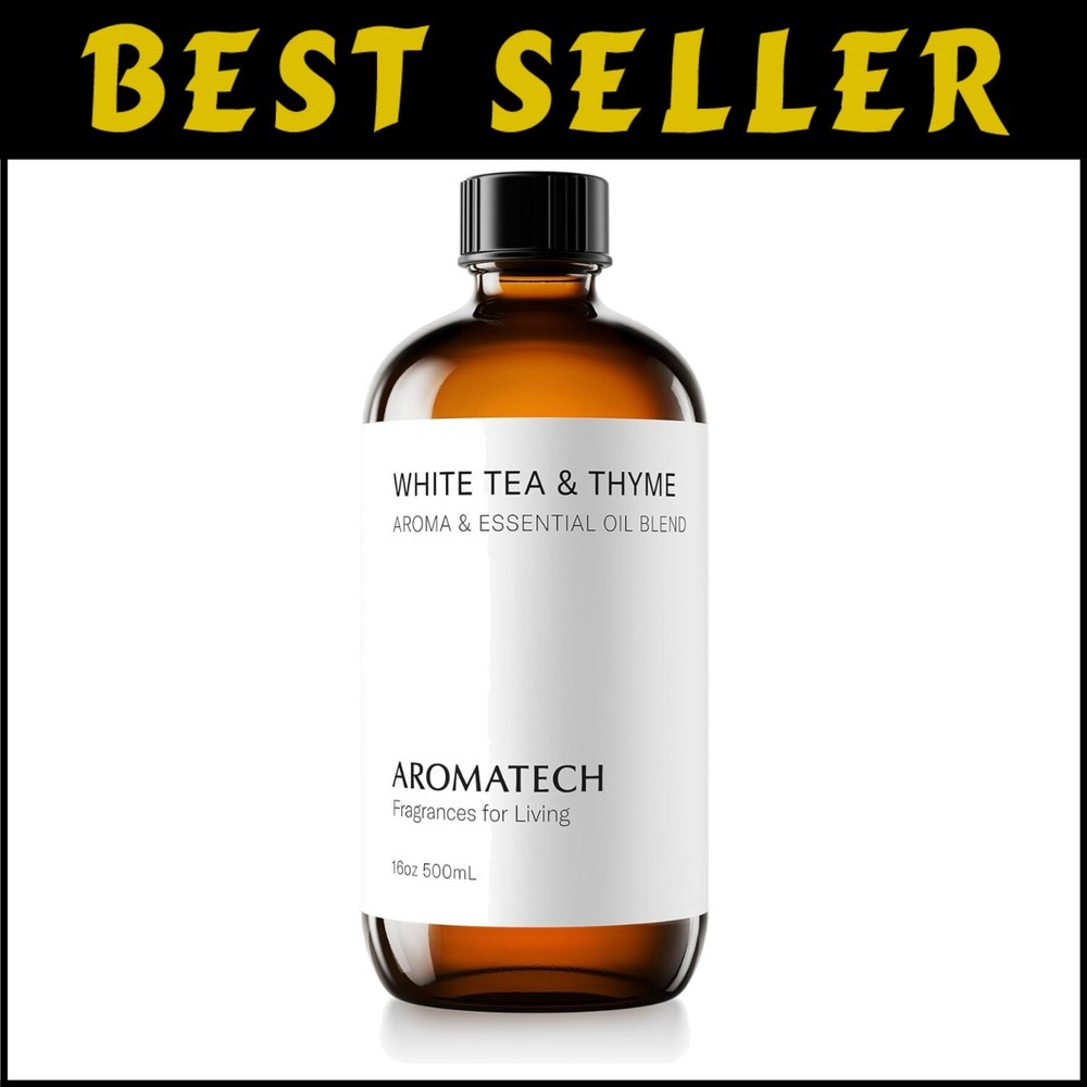 Refreshing 16 oz White Tea & Thyme Essential Oil Blend for Diffusers