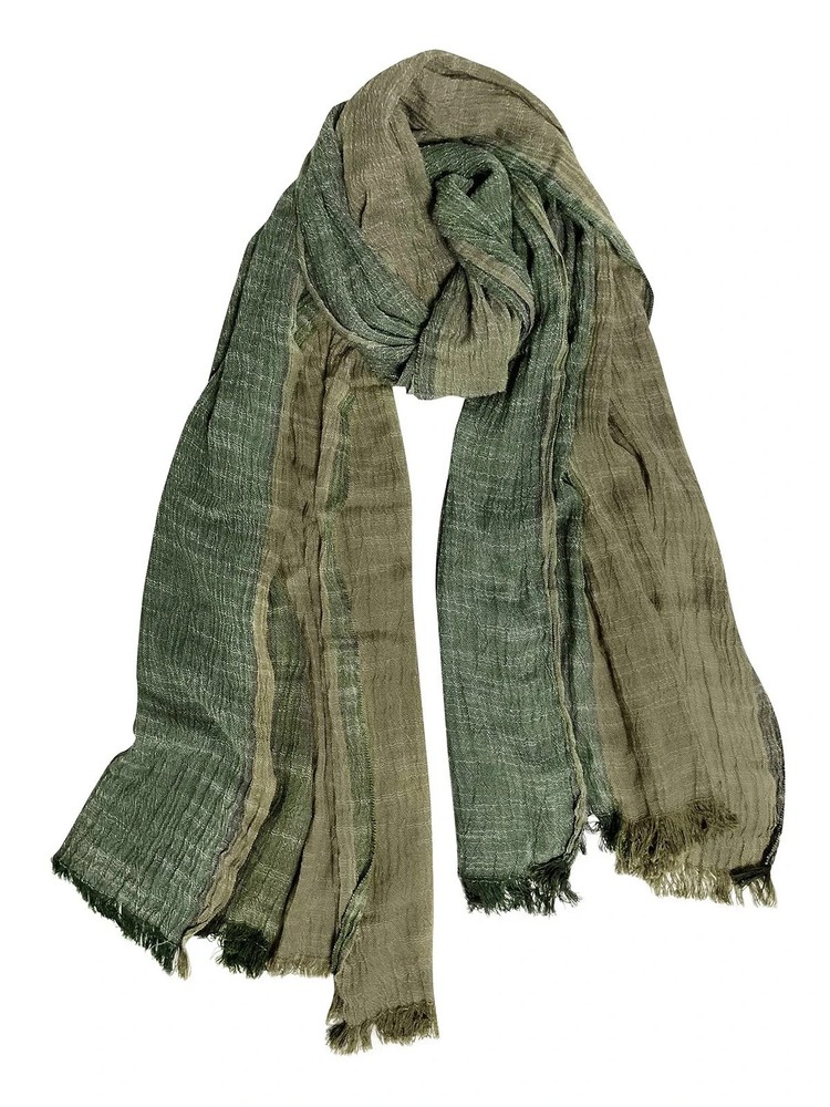 Block Colour Scarves Soft Linen Scarf Armygreen Tactical Wrap Shawl Military ...