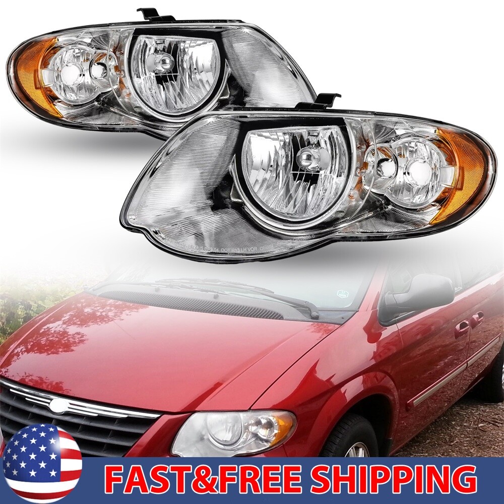 For 2005 2006 2007 Chrysler Town&Country 3.3L 3.8L Headlight Assembly Pair LH RH