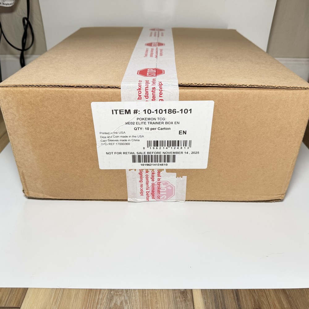 Pokemon 2025 ME02 Phantasmal Flames Elite Trainer Box Factory Sealed