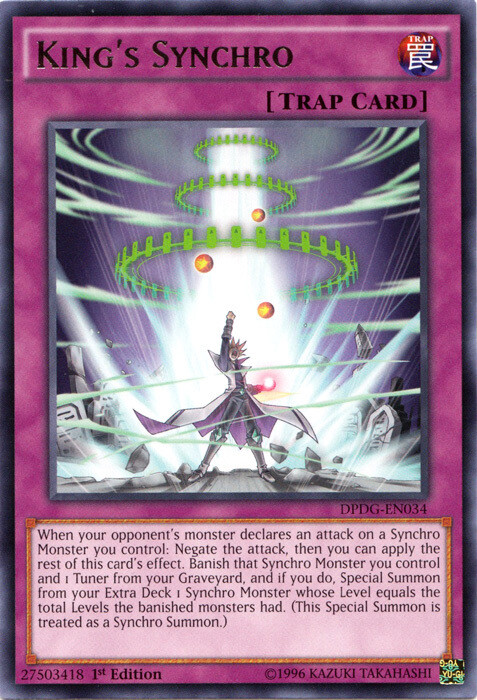 King's Synchro DPDG-EN034 Rare 1st Edition x3 Near Mint Yugioh Card