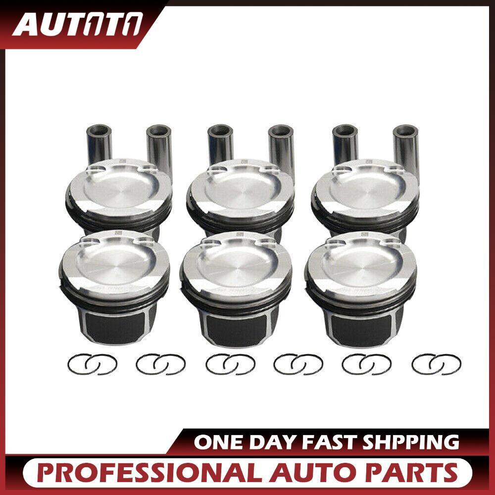 6Pcs Pistons & Rings Set Φ84mm For BMW E82 E90 E60 135i 335i 535i 740i N54B30