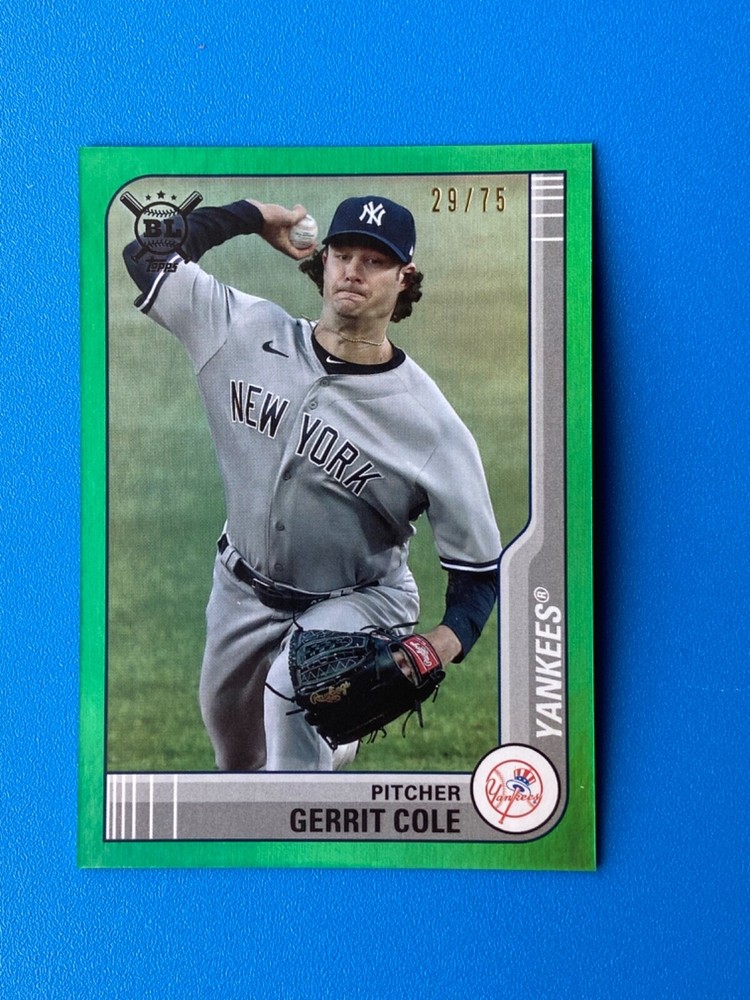 2021 Topps Big League Gerrit Cole Green Foil Parallel #/75