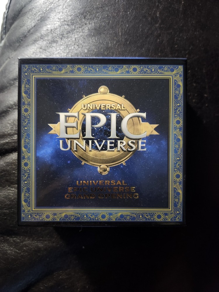 2025 Universal Orlando Epic Universe  Grand Opening Coin Medallion Box LE