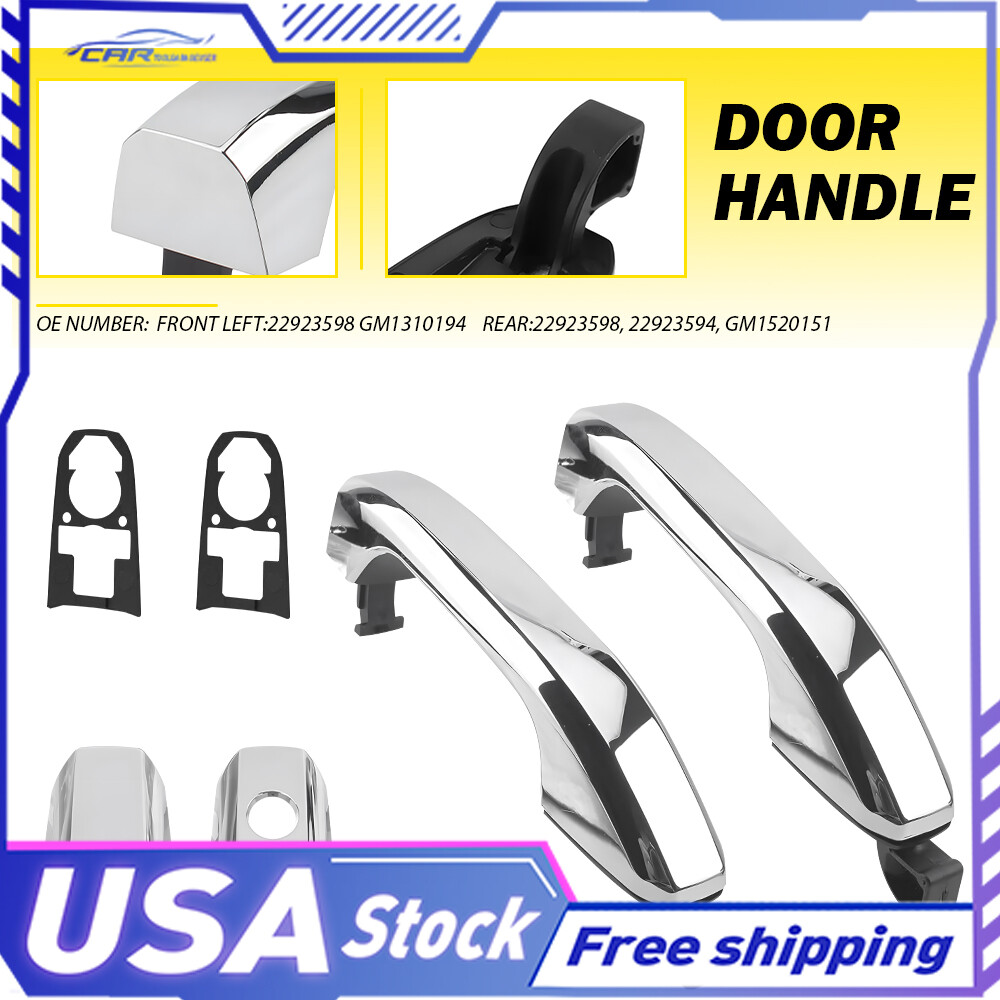 USA NEW 2X Exterior Left Door Handle & Front Rear For 2014-2022 Chevy Silverado
