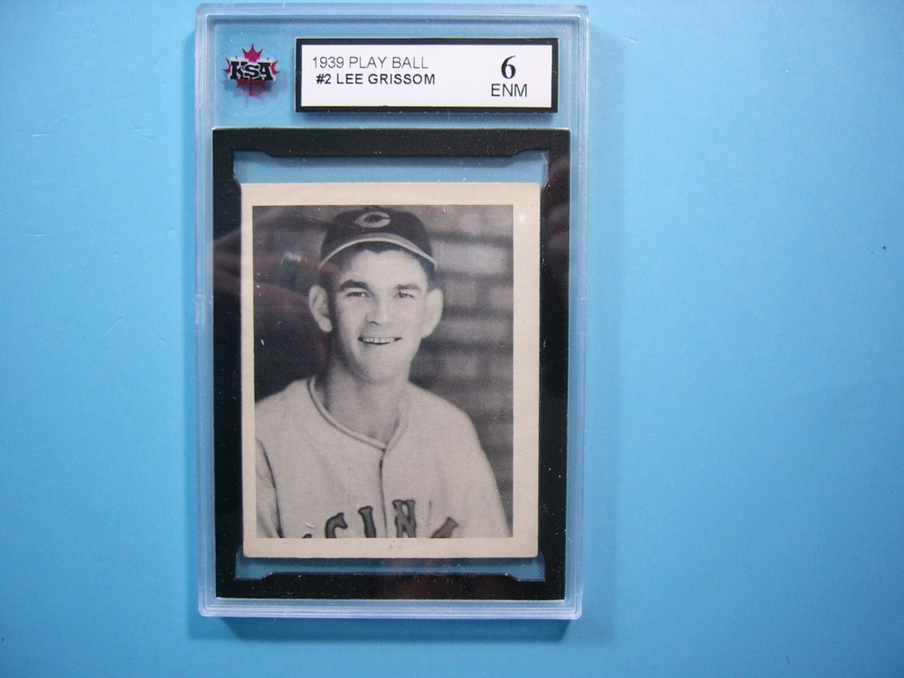 1939 Play Ball Gum MLB Baseball Card #2 Lee Grissom Rookie RC KSA 6 EXNM GL