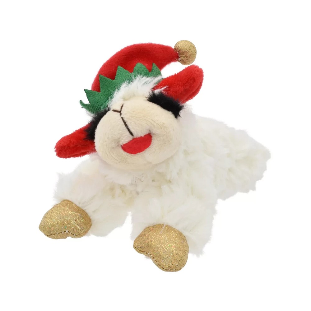 Multipet Holiday Lamb Chop Dog Toy, 6 Inch (LIMITED EDITION)