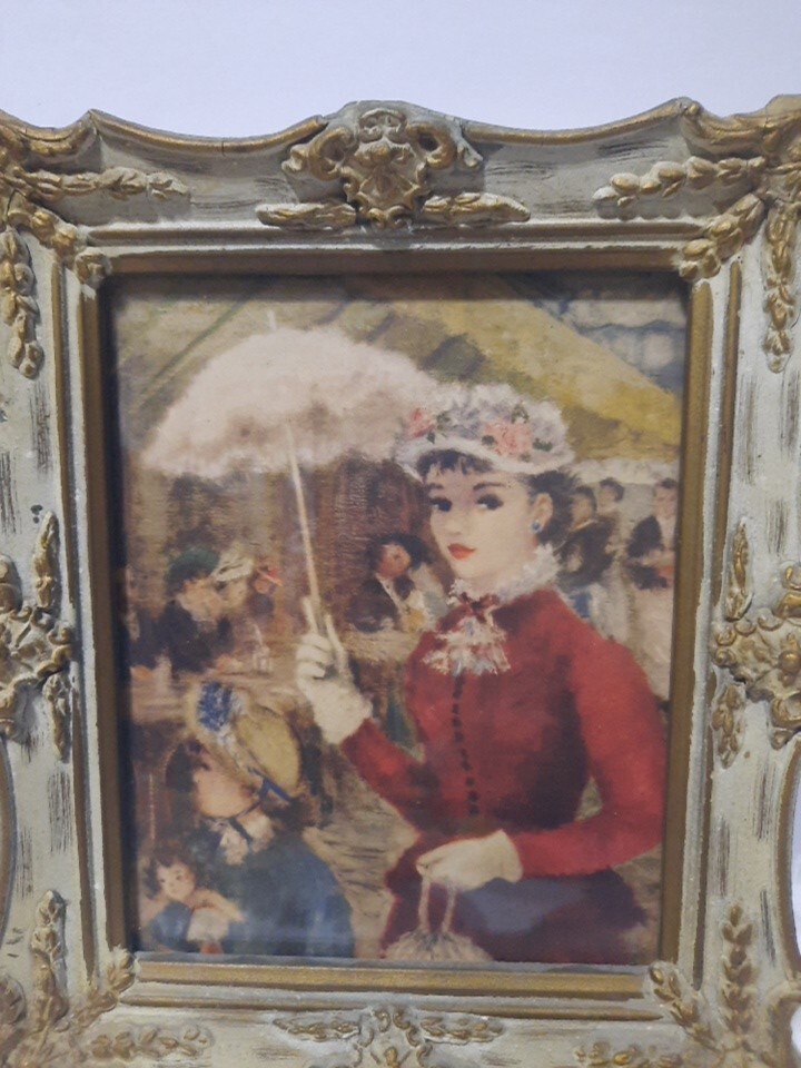 CHERRY JEFFE HULDAH - Lady in Red - Exquisitely Framed - Stamped