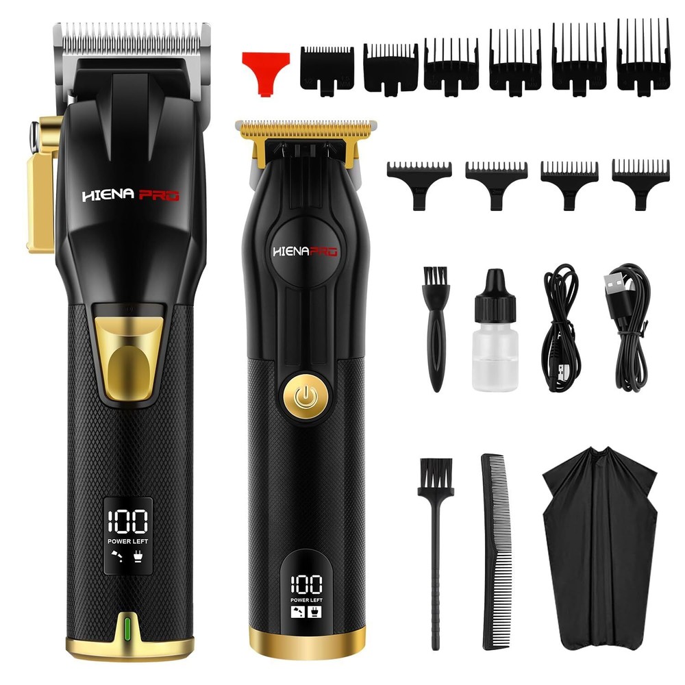 Professional Cordless Hair Clipper for Men with T-Liner Trimmer Set