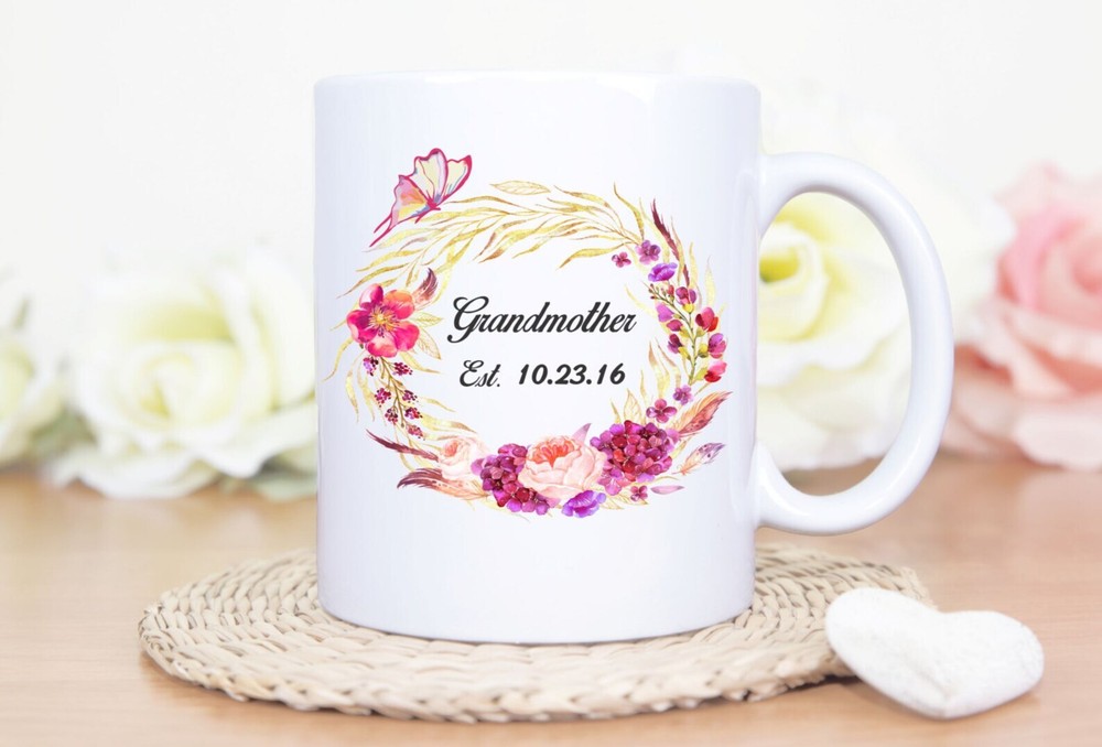 Custom Grandmothers Gift Grandmother Est. Gifts For Grandma Grandmother Mug Gran