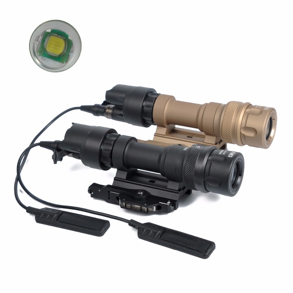 Tactical M952V LED Flashlight with QD Mount for Rifles and Hunting Scopes