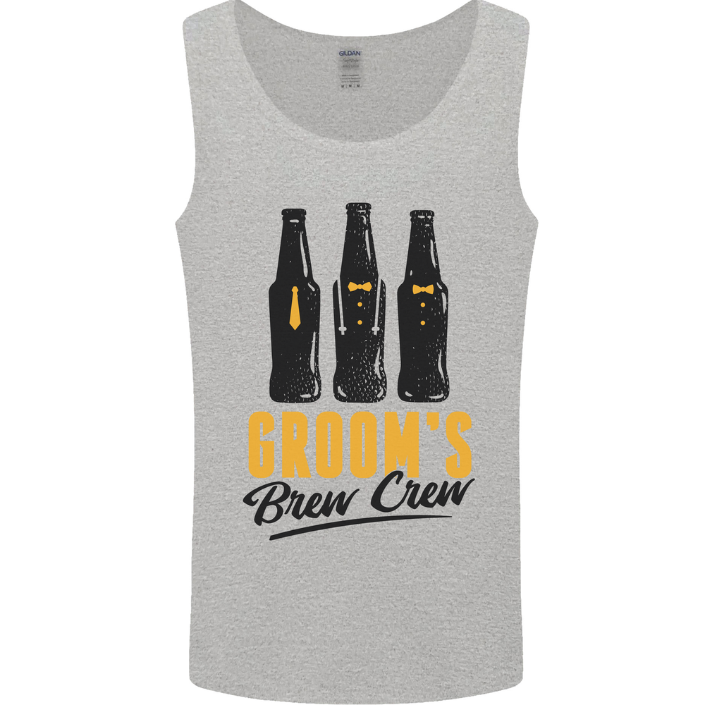 Grooms Brew Crew Beer Stag Doo Do Mens Vest Tank Top