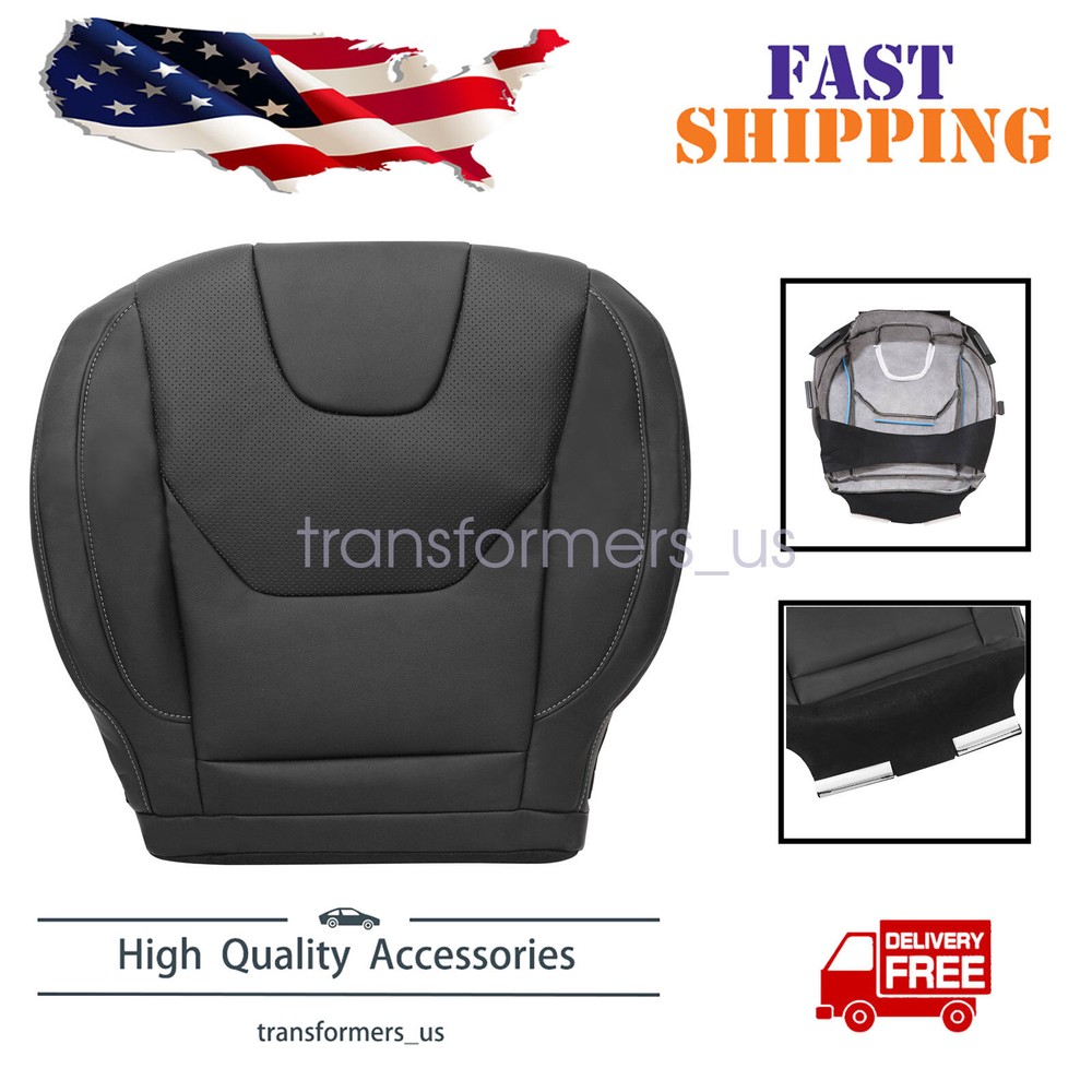 For Ford Fusion Titanium Sedan 2013-2017 Leather Seat Cover Driver Bottom Black