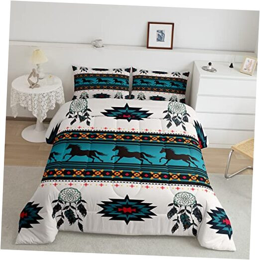 Horse Comforter Dreamcatcher Comforter Set Boho Exotic Bedding Twin Multi 1