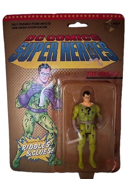 1989  DC COMICS, ACTION FIGURES, SUPERHERO  (  SUPERMAN  &  RIDDLER  )