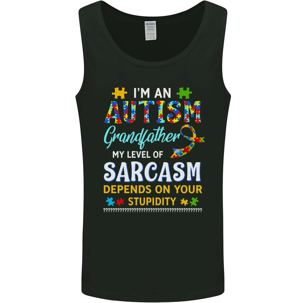 Autism Grandfathers Day Autistic ASD Mens Vest Tank Top