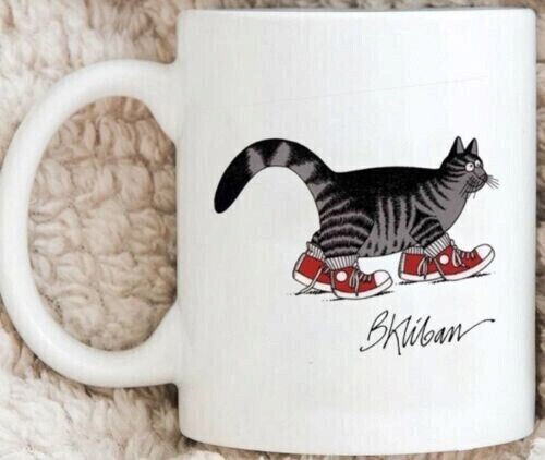 Funny B Kliban Cat in Sneakers Ceramic Coffee Mug 11Oz Gift