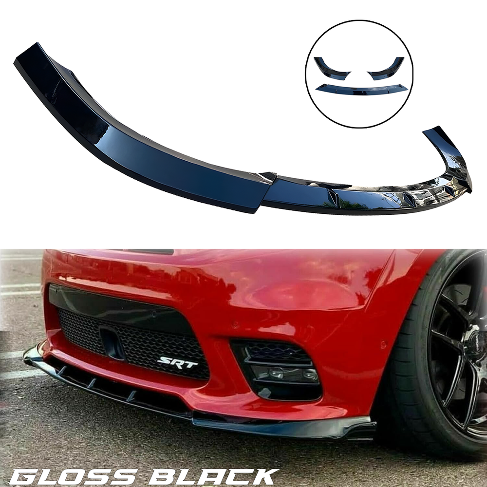 For 15-20 Jeep Grand Cherokee SRT Front Bumper Lip Splitter Spoiler Kit 3pc