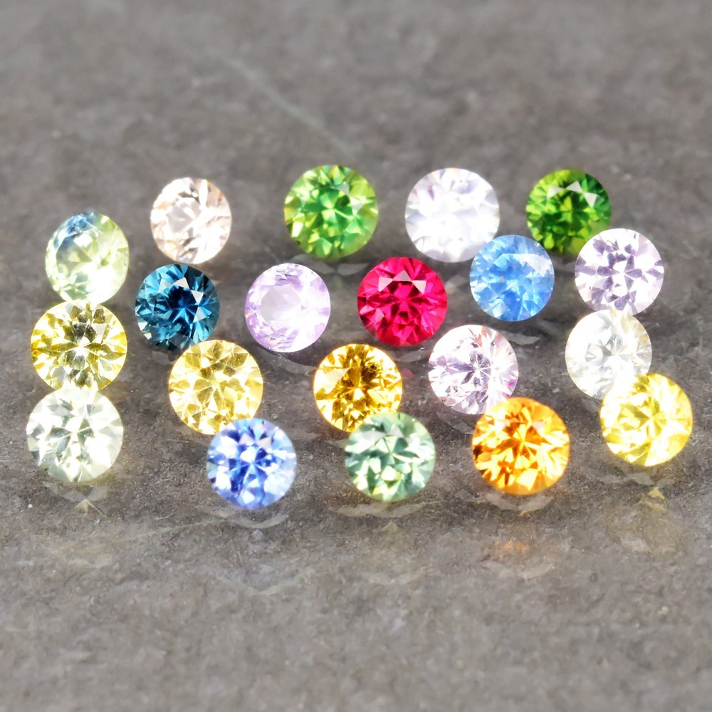 💎 20pcs Lot 2.13ct Round Brilliant Natural Fancy Sapphire - Heated, Madagascar