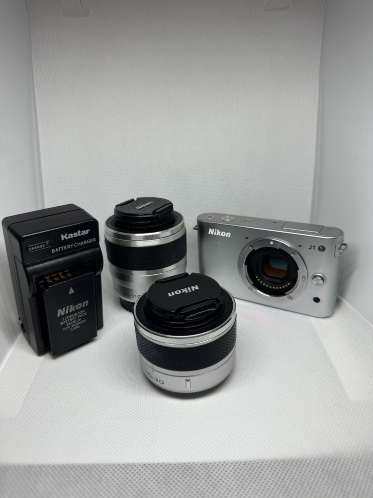 Nikon 1 J1 Mirrorless Compact Digital Camera 10-30mm + 30-110mm Lens Zoom Kit