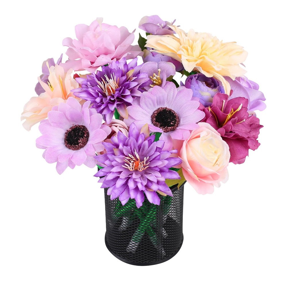 Flower Pens:Leery Mixed Purple Rose & Peony Ballpoint Pens,16Pieces Valentine...