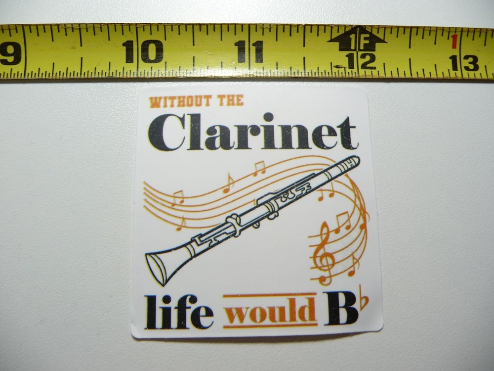CLARINET MUSIC FAN SAYING DECAL STICKER BAND CONCERT HALL MUSICAL