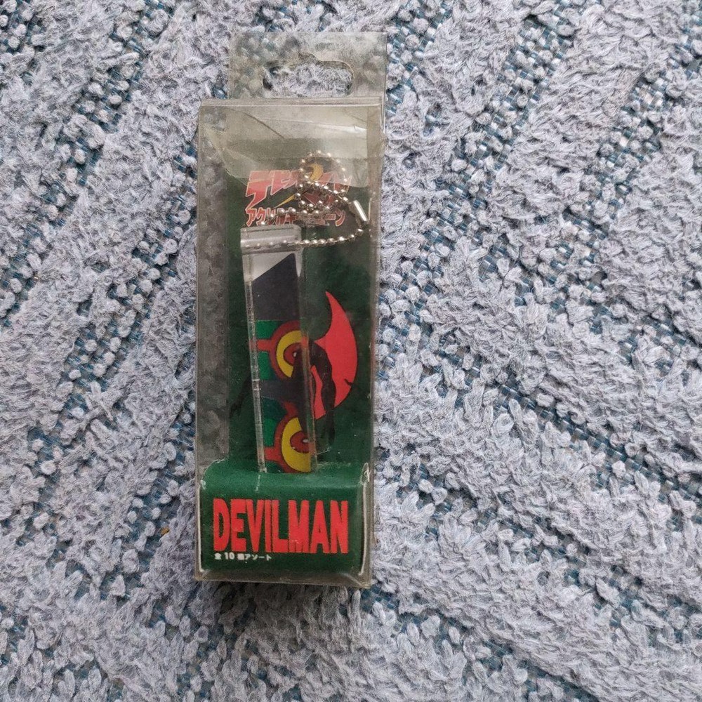 Devilman Acrylic Key Chain  Damaged Packaging  Rare Collectible Item