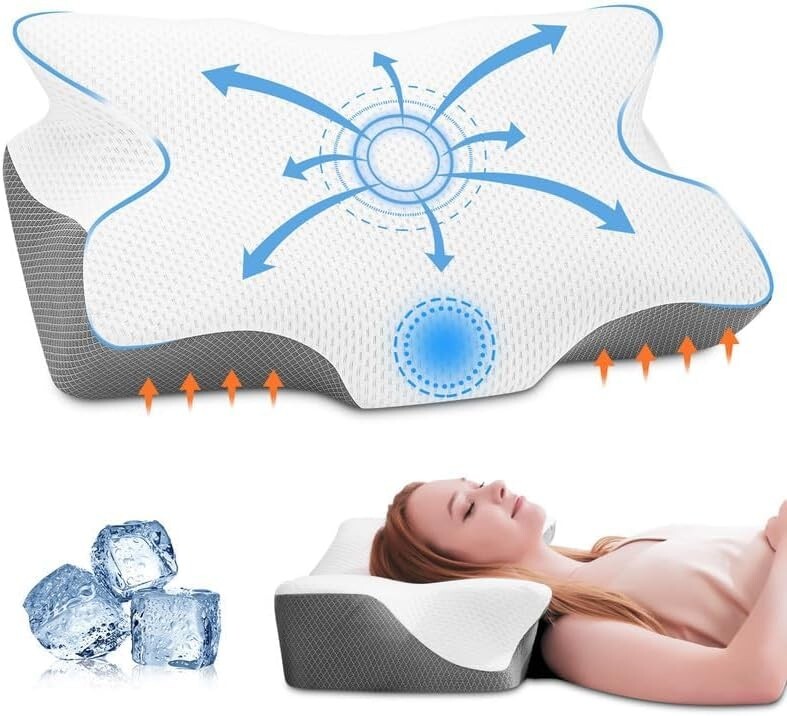 Cervical Memory Foam Pillow for Neck Pain Relief  Neck Support Pillows(RANDOM)