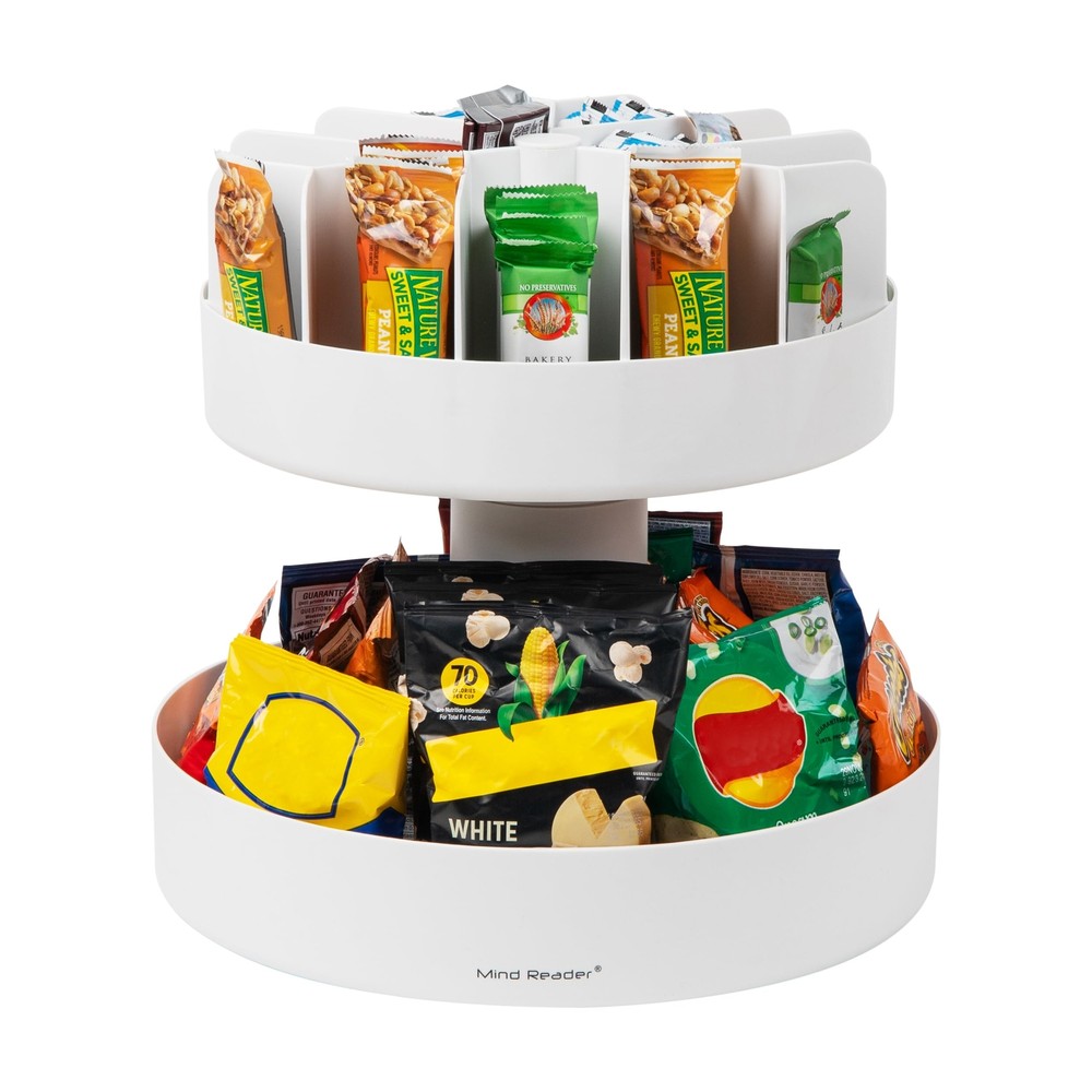 2-Tier Snack Carousel, Countertop Organizer, Snack Tray, Breakroom, Kitchen, ...