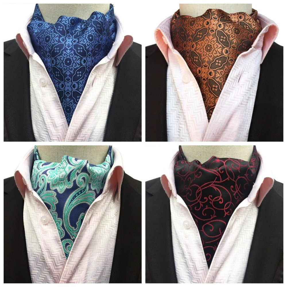Paisley Jacquard Scarf Suit Men's Cravat Ascot Cravat Tie Fancy Formal Wedding