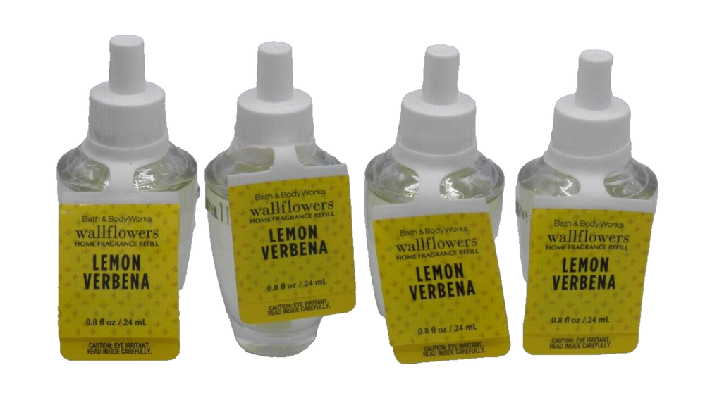 4 Bath & Body Works LEMON VERBENA WALLFLOWER BULB NEW