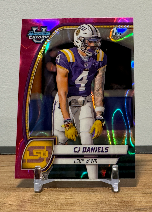 CJ Daniels - 2024 Bowman University Chrome - #150  - Pink Lava Refractor