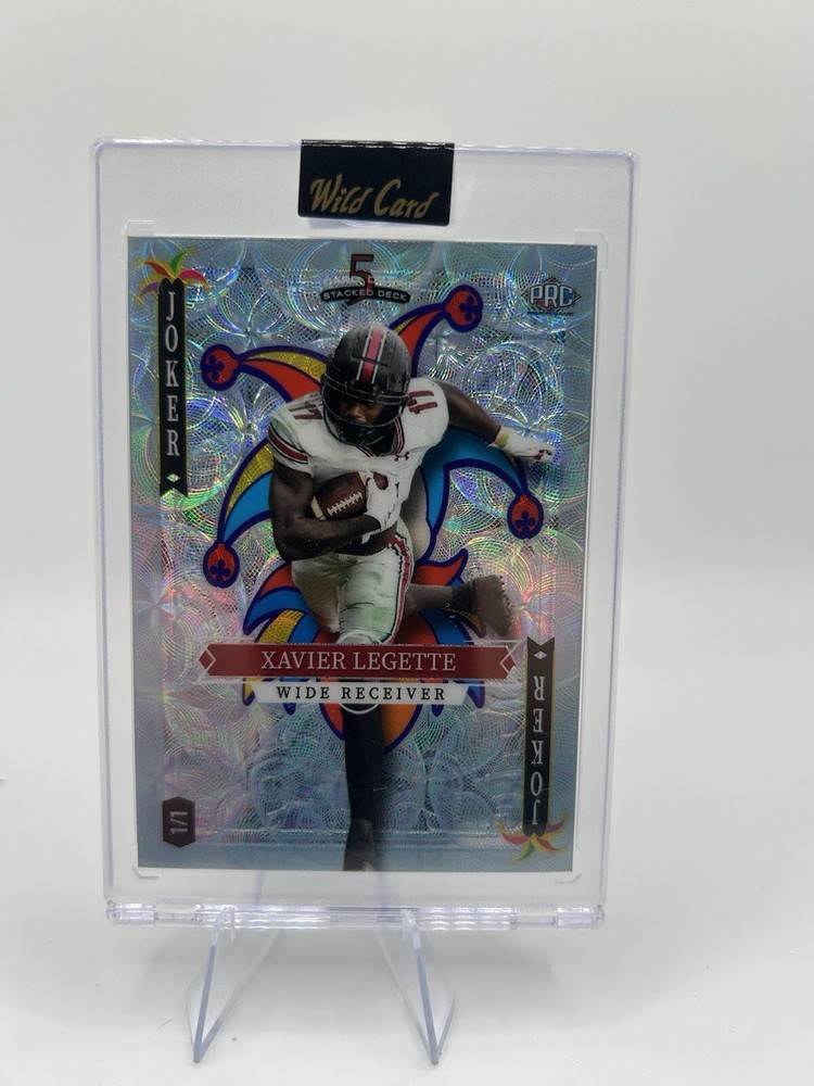 2023 Wild Card 5 Card Draw Xavier Legette 1/1 White Joker