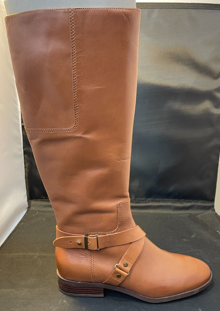 Nine West Blogger Knee High Brown Leather Boots Size 7.5