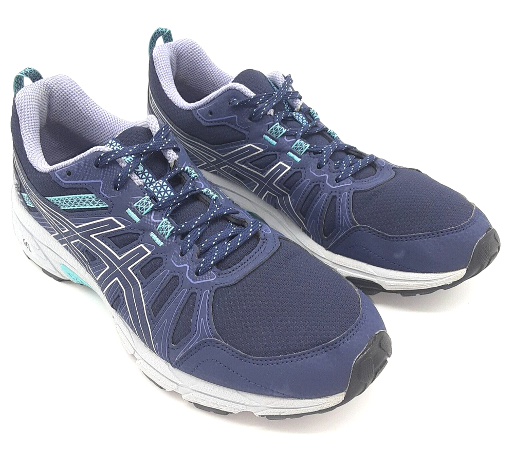 Asics Womens Gel Venture 7 1012A476 Purple Blue Running Shoes Sneakers Size 10