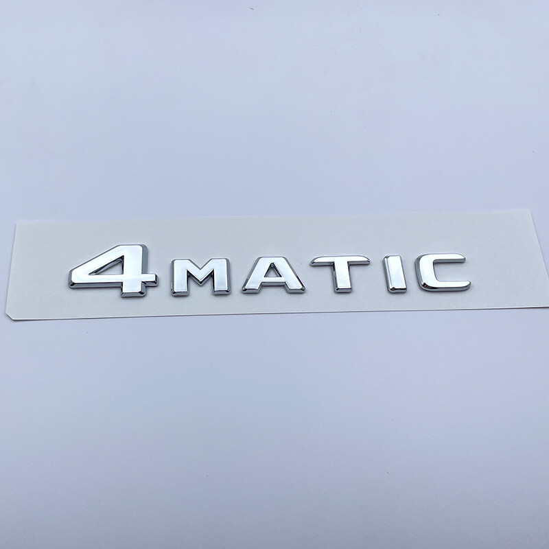 Chrome 4MATIC Emblem Rear Trunk Tailgate Lid Badge For Mercedes Benz AMG