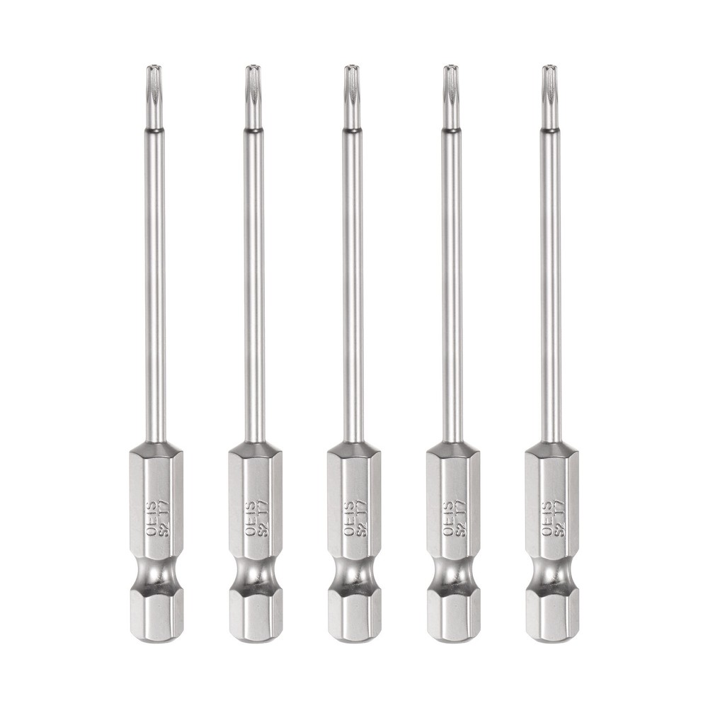 5Pcs T7 Torx Star Bit Set 1/4 Hex Shank 3