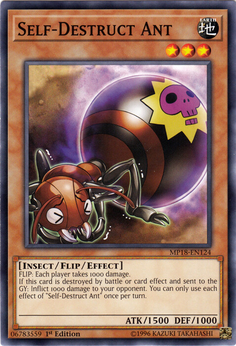 Self-Destruct Ant MP18-EN124 Common 1st Edition x3 Near Mint NM