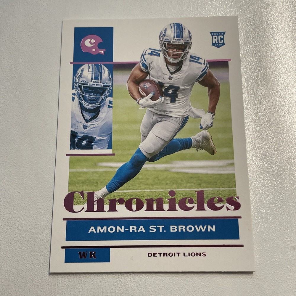 2021 Panini Chronicles Pink Amon-Ra St. Brown #33 Rookie RC - Detroit Lions