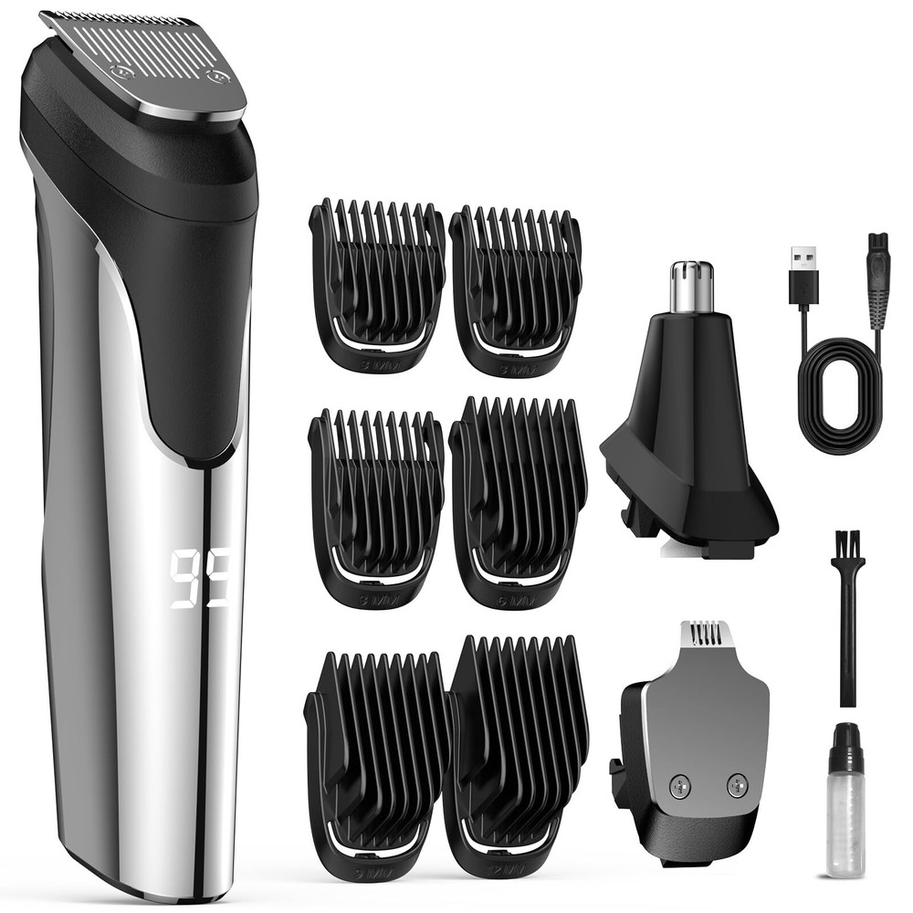 Beard Trimmer Hair Clipper for Men,All in One Men's Grooming Kit with Cordles...