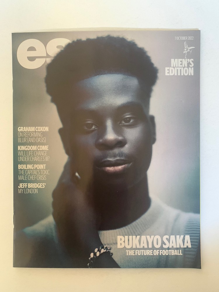 BUKAYO SAKA ARSENAL UK LONDON ES EVENING STANDARD MAGAZINE OCTOBER 2022