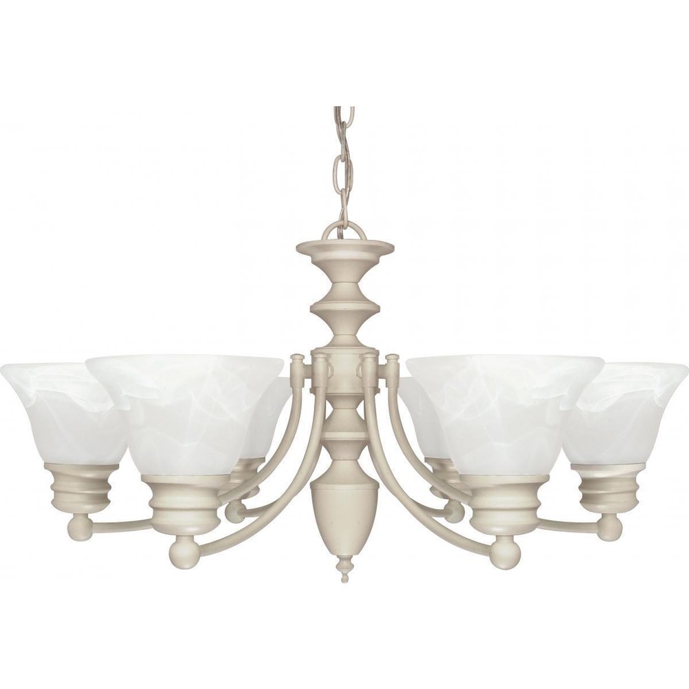 Empire 6 Light Chandelier White