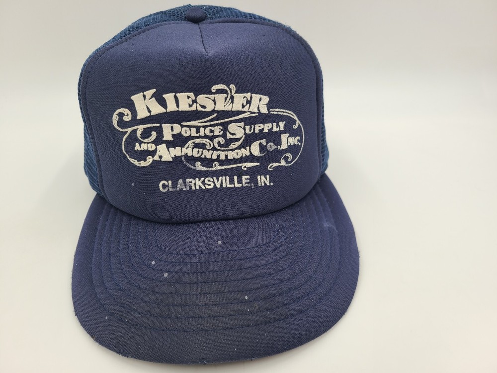 Vintage Kiesler Policy Supply & Ammunition Co Inc Mesh Trucker Snapback Hat Cap