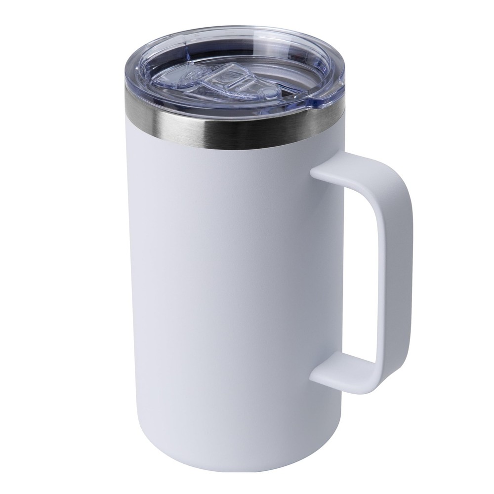 24oz Insulated Stainless Steel Coffee Mug with Handle and Lid