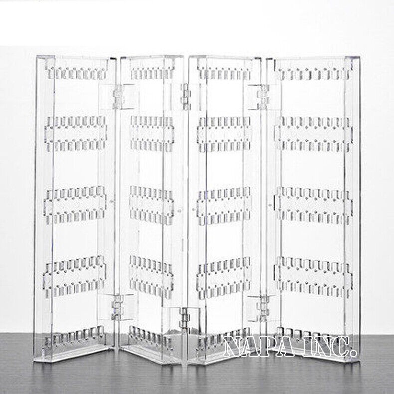 Foldable Acrylic Jewelry Organizer for Earrings Necklaces Display Rack Holder