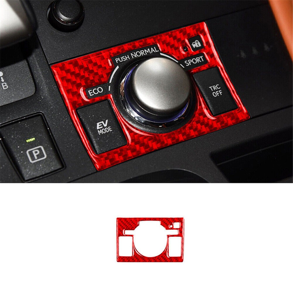 Red Carbon Fiber Side Air Outlet Vent Cover Trim For Lexus CT200h 2011-2017